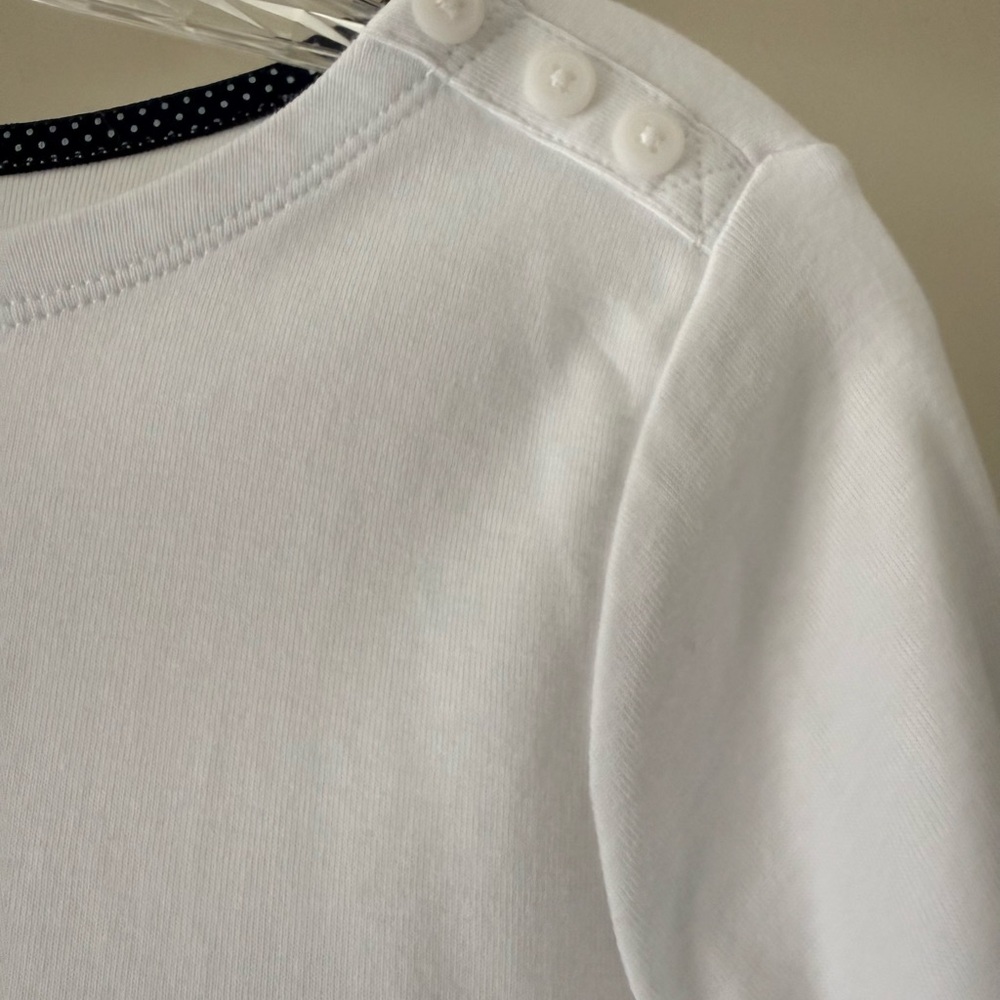 NWT 3/4 Sleeve Supima Cotton White Size Petite Large